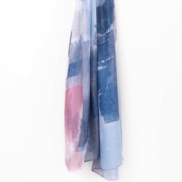 Blue Abstract Print  Scarf