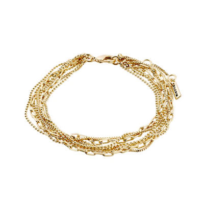 Lilly Layered Chain Bracelet - Gold 