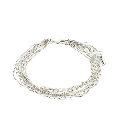 Lilly Layered Chain Bracelet -Silver