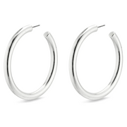 Maddie Large Chunky Hoops - Silver