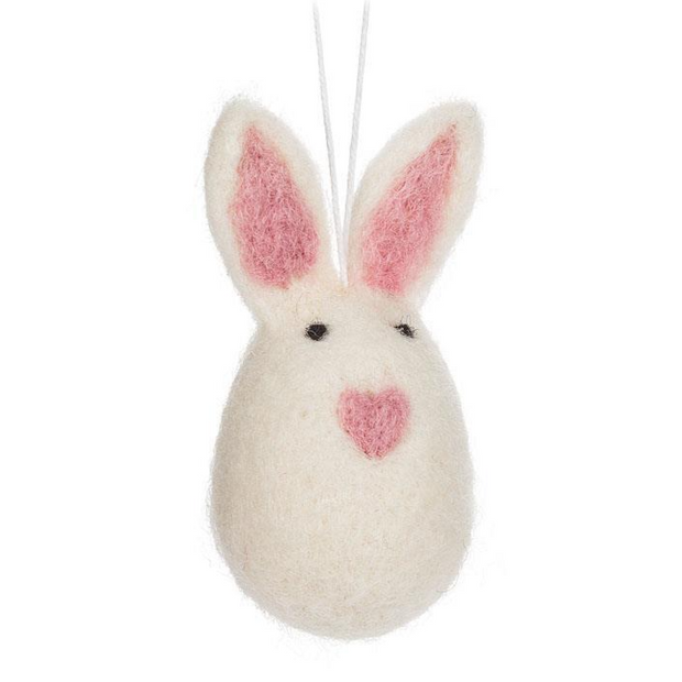 Egg Shaped Bunny Ornament