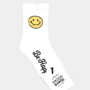 Happy Face Socks- White