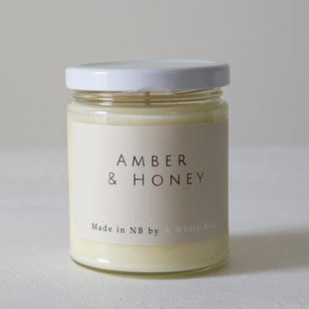 A White Nest Amber + Honey Soy Candle