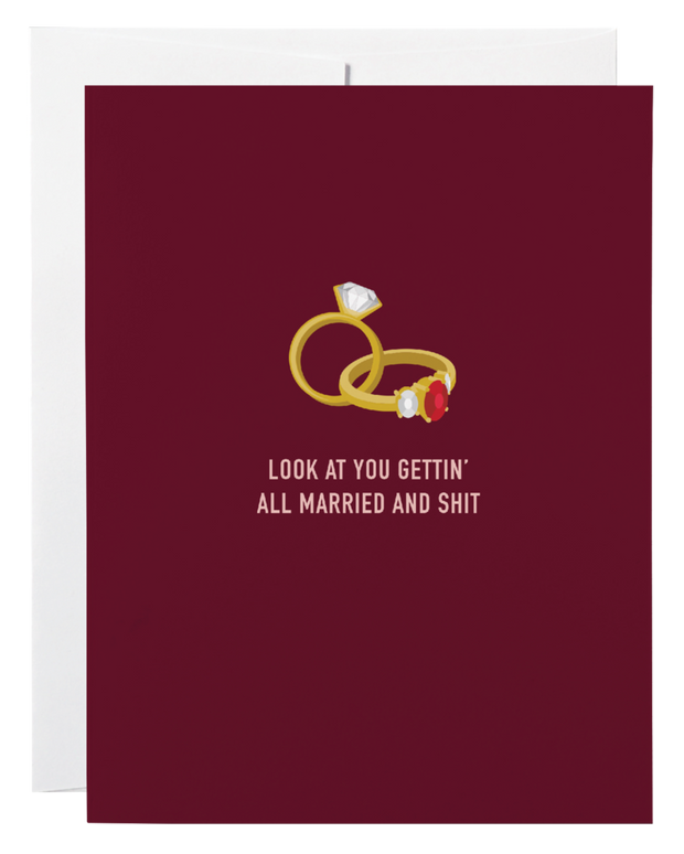 MARRIED AND SHIT-BRIDES CARD