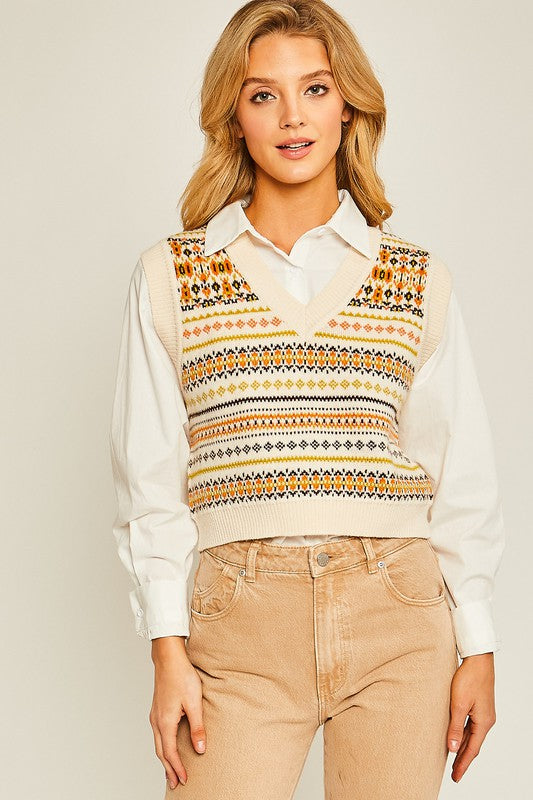 Ivory Sweater Vest