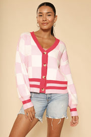 Pink and Preppy Cardigan