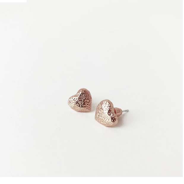 Little Heart Earrings Rose Gold