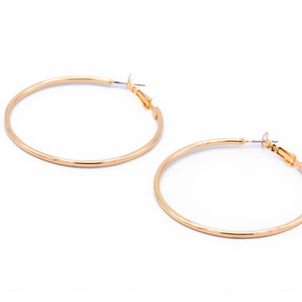 Medium Hoop Earrings Gold