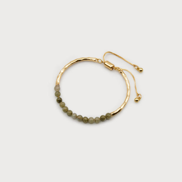 Delicate Adjustable Bracelet - Grey/ Gold