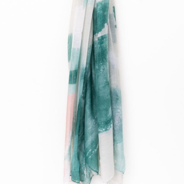 Green Abstract Print Scarf