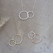 Sister Necklace - Silver/ Rose Gold