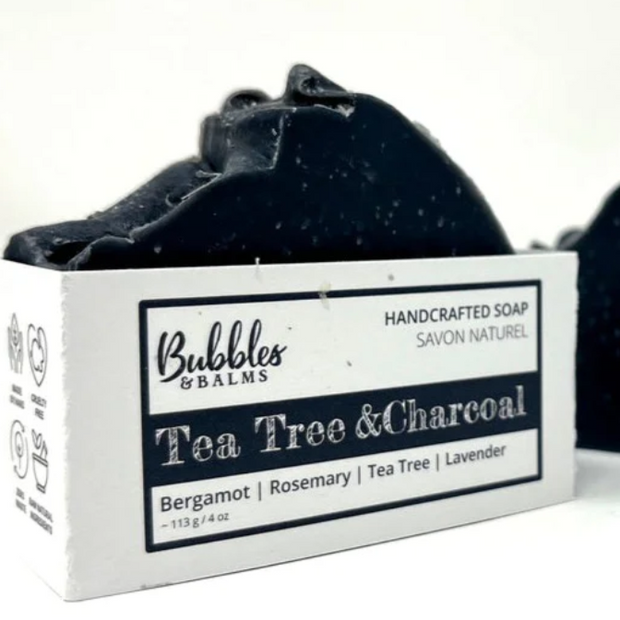 Bubble & Balms Tea Tree Charcoal Bar Soap