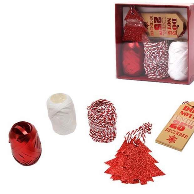 Red Ribbon Gift Tag Set