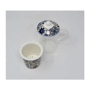 Blue Mosaic Glass Tea Mug