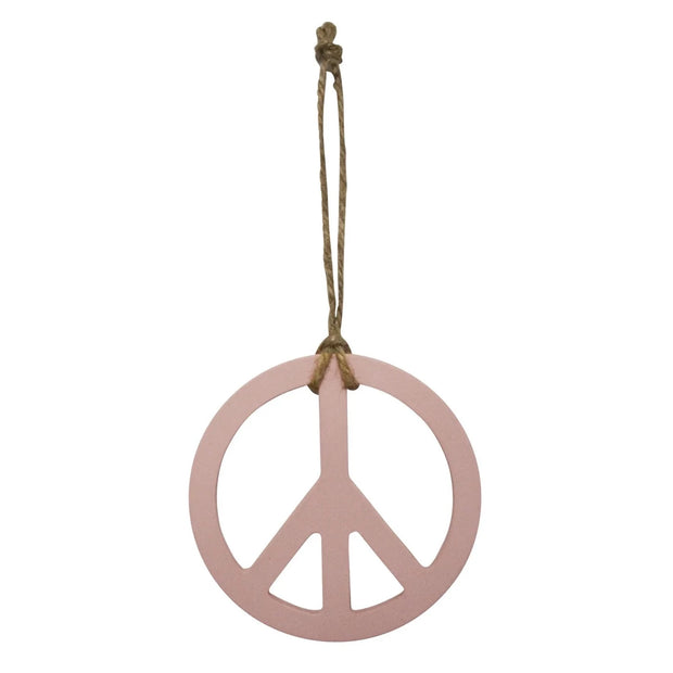 Pink Peace Sign Ornament