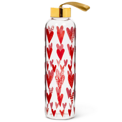 Heart Water Bottle with Strap Cap