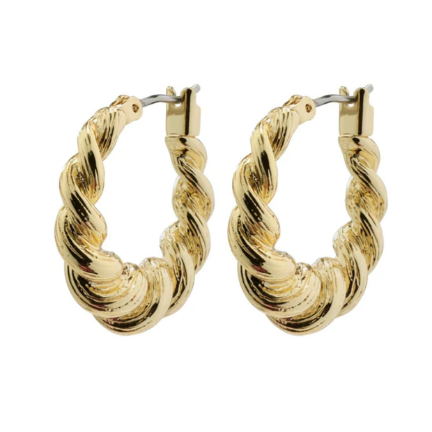 Eileen Twisted Hoops - Gold