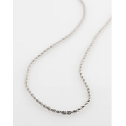 Pam Twisted Cord Chain Necklace - Silver