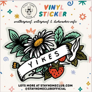 YIKES Floral Banner Vinyl Sticker