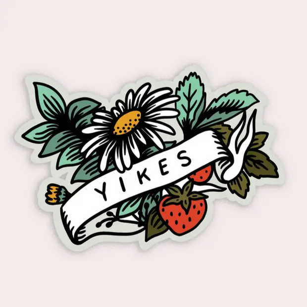 YIKES Floral Banner Vinyl Sticker