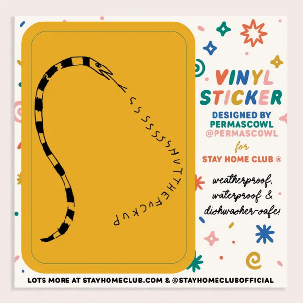 STFU Snake Vinyl Sticker