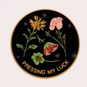Pressing My Luck Floral Vinyl Sticker