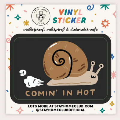 Comin In Hot Vinyl Sticker