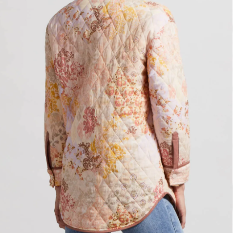 Quilted Shacket- Rose Blush