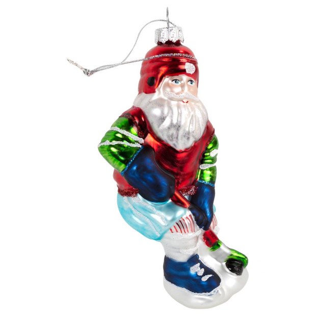 Mercury Ornament Hockey Santa