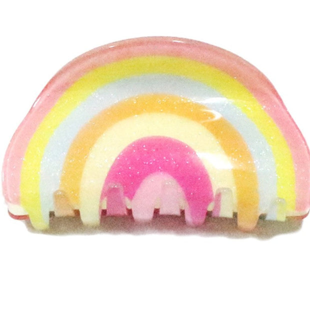 Glitter Rainbow Claw Clip