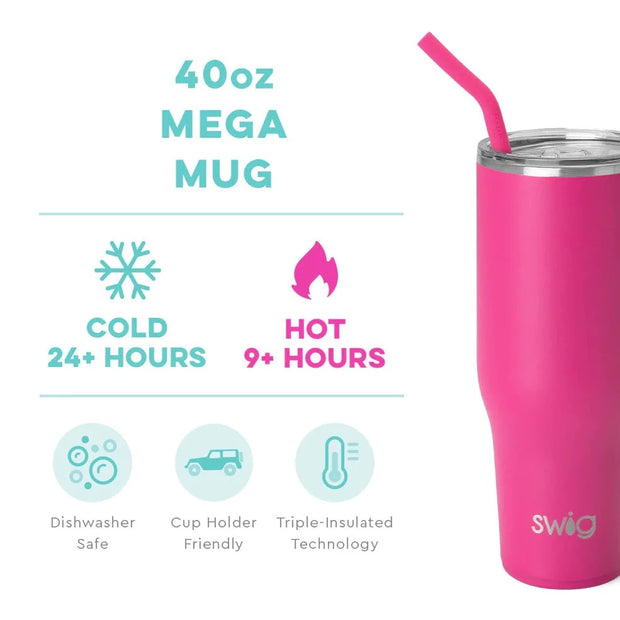 40 oz Hot pink Mega Mug