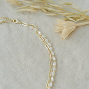  Mary Mother of Pearl Necklace -Gold