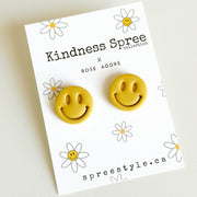 Kindness Spree X Rose Adore Happy Studs- Yellow