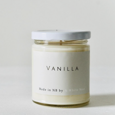 A White Nest Vanilla Soy Candle