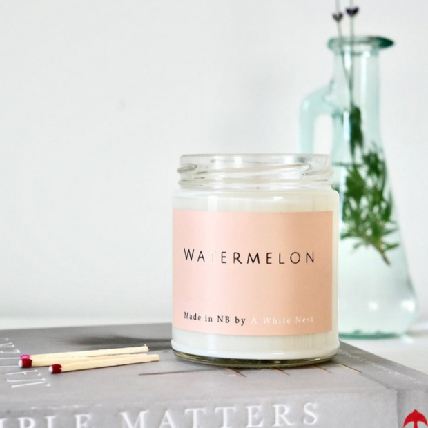 A White Nest Watermelon Candle