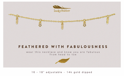 Feathered with Fabulousness Dangle Necklace