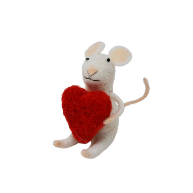 Felt Mouse with Heart