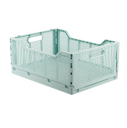Seafoam Folding Storage Crate- Large