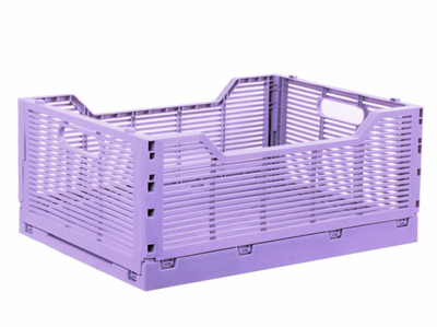 Purple Folding Storage Crate- Small