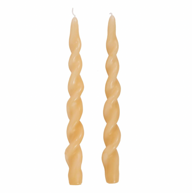 Sand Spiral Taper Candles
