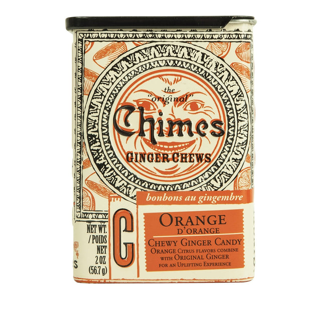 Chimes Ginger Chews Tin · Orange Flavored