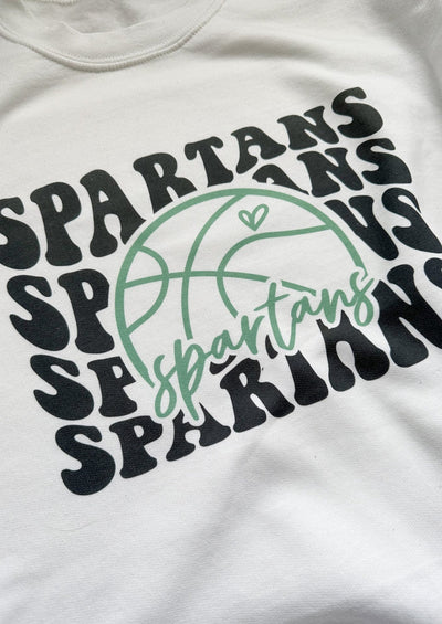 Spartan Pride Basketball  Crewneck Sweatshirt