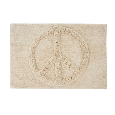 peace sign bath mat