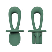 Tiny Twinkle · Olive Green · Silicone Training Utensils